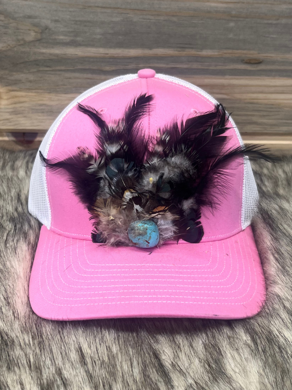 Rodeo Ready Pink With Small Turquoise Stone Baseball Cap – Denims