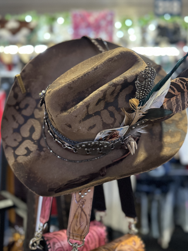 Brown Cheetah Fedora Hat by Art By Amy – Denims & Diamonds  display picture 1