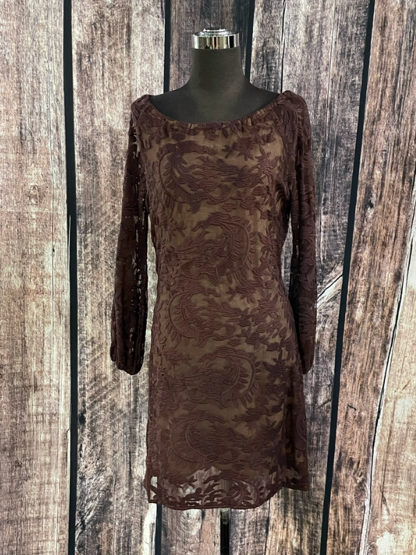 chinese dress ladies Brown Lace Rockwell Tharp Dress