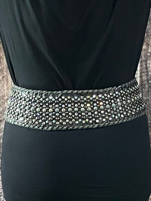 Kurtmen Black and Turquoise Belt – Denims & Diamonds Boutique display picture 1