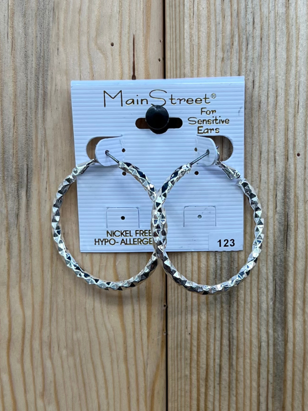 Sensitive Ears Nickel Free Silver Hoop Earrings Hypoallergenic