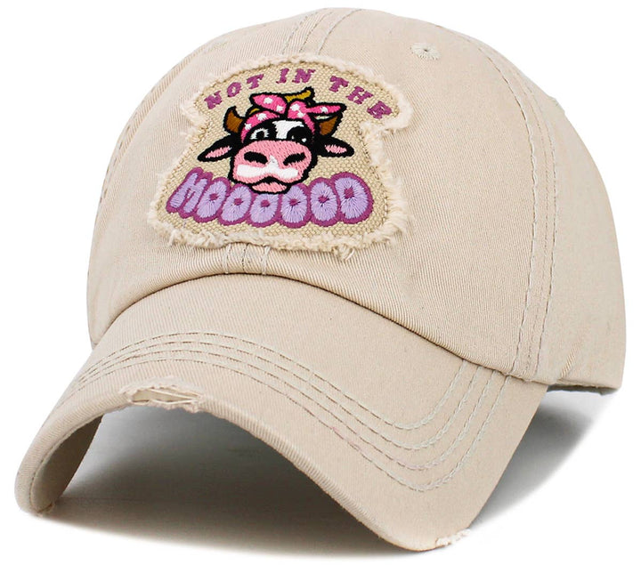 Not in the Mood Vintage Baseball Cap Black