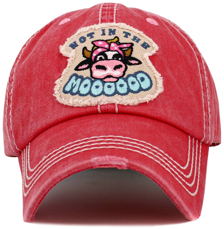 Not in the Mood Vintage Baseball Cap Black