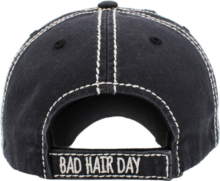 Bad Hair Day Washed Vintage Ball Cap Wine Red