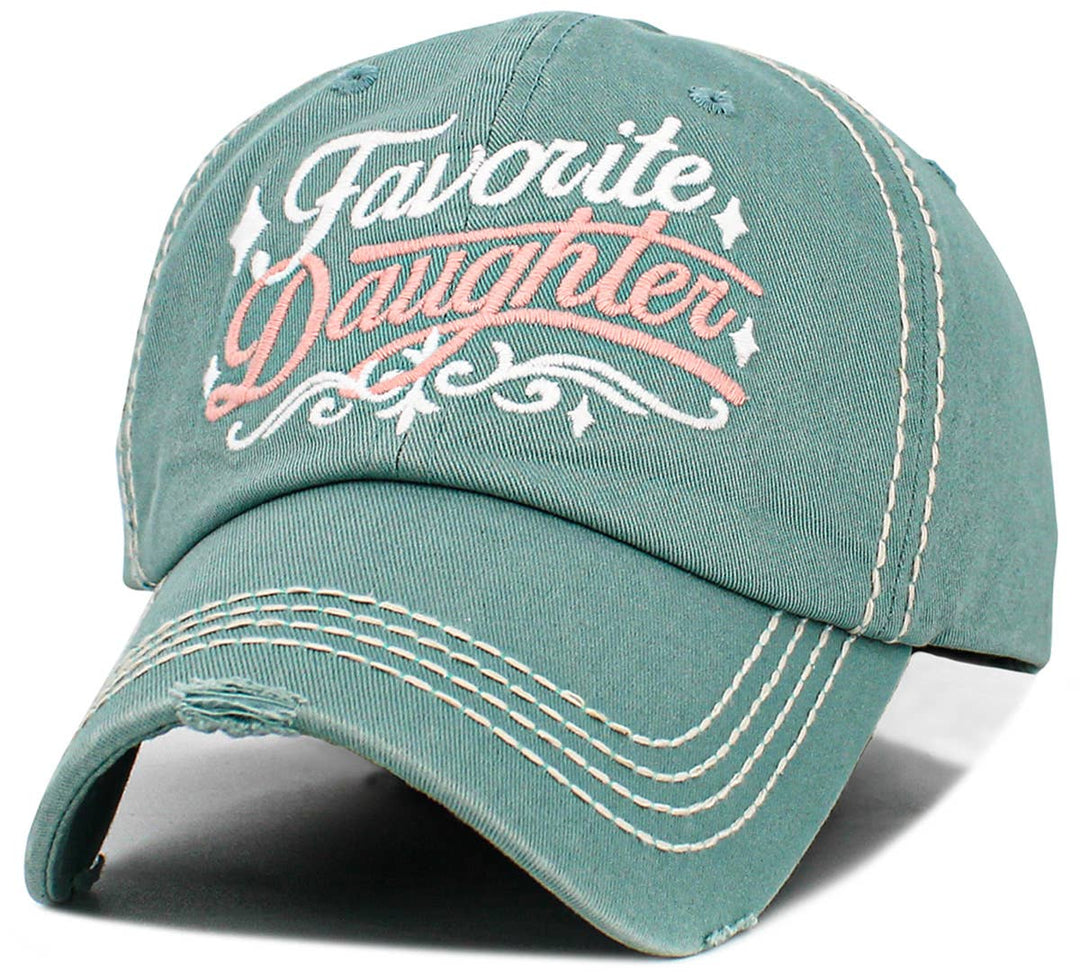 Favorite Daughter Vintage Baseball Cap White & Light Blue