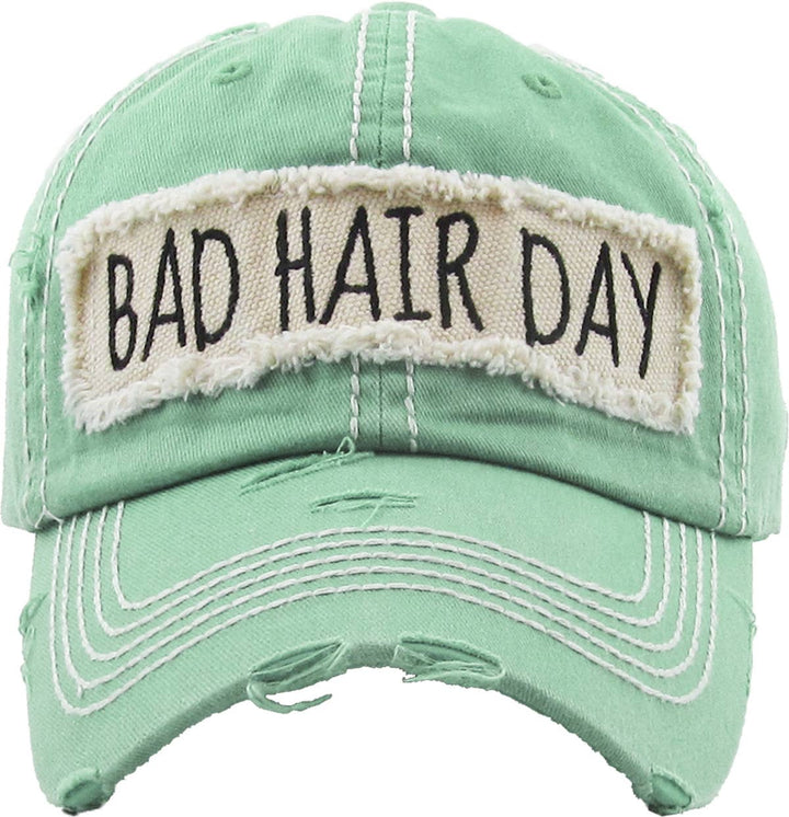 Bad Hair Day Washed Vintage Ball Cap Wine Red
