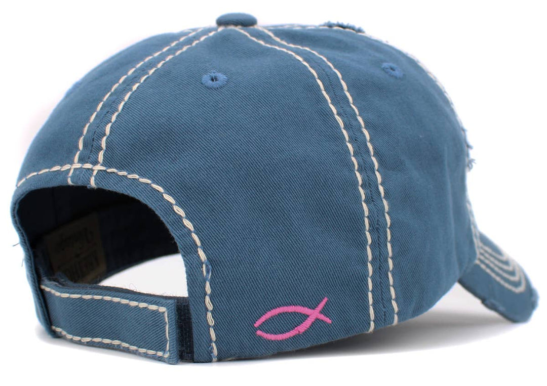 With God All Things Are Possible Vintage Baseball Cap Wine Red