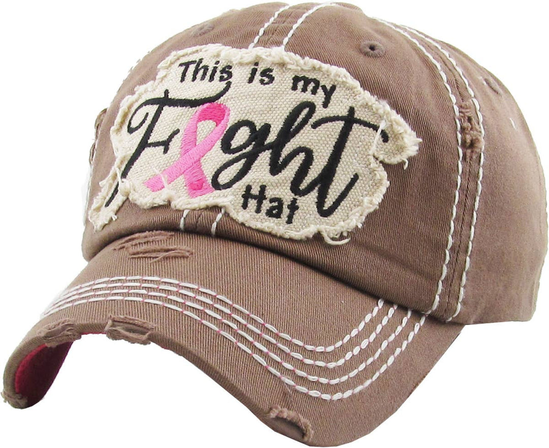 This Is My Fight Hat Pink Ribbon Baseball Cap Pink