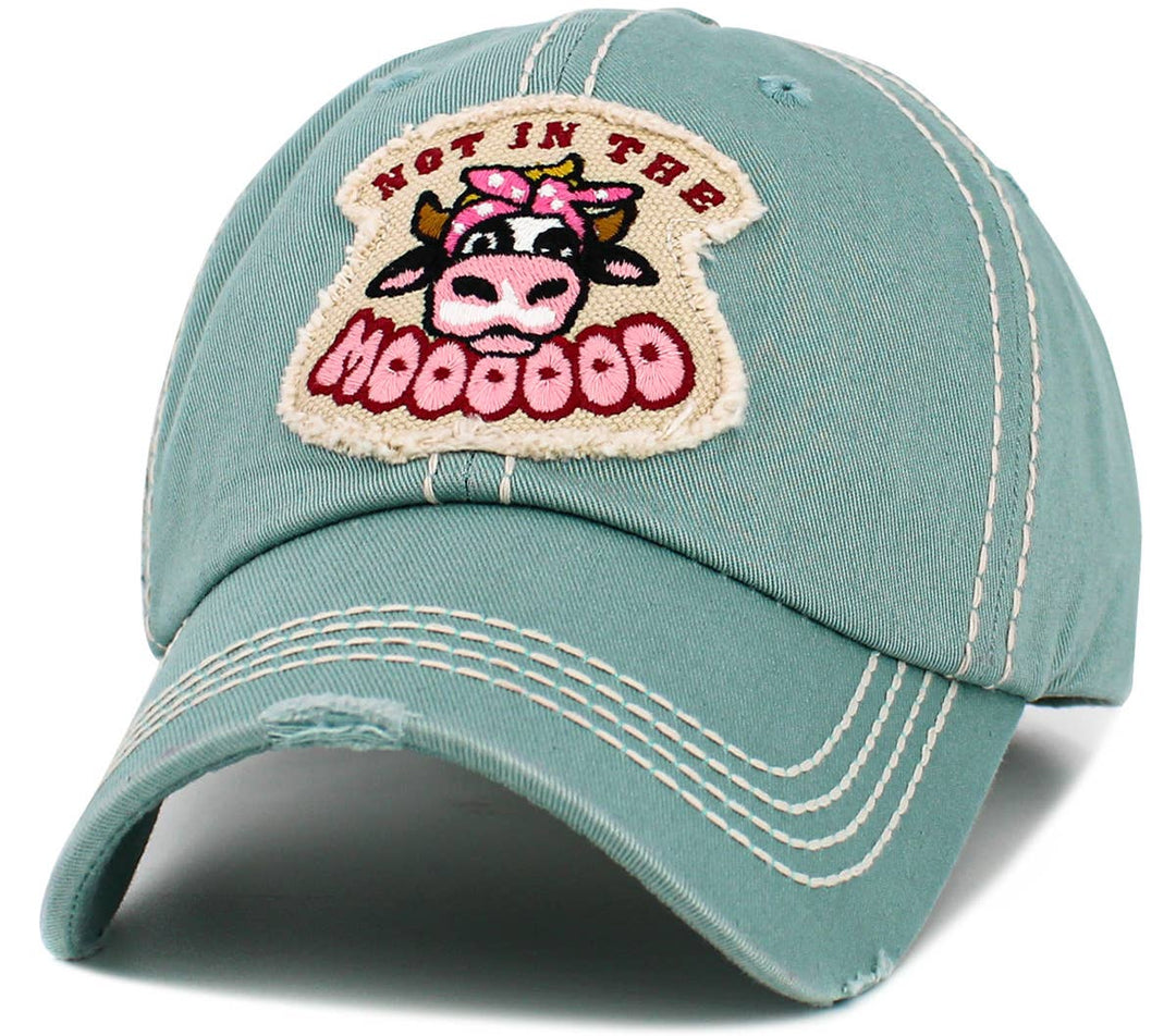 Not in the Mood Vintage Baseball Cap Black