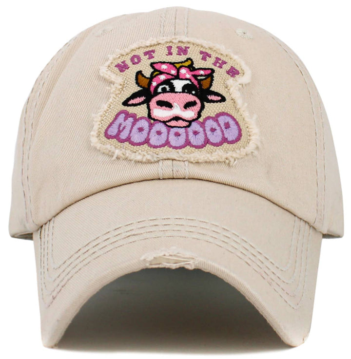 Not in the Mood Vintage Baseball Cap Black