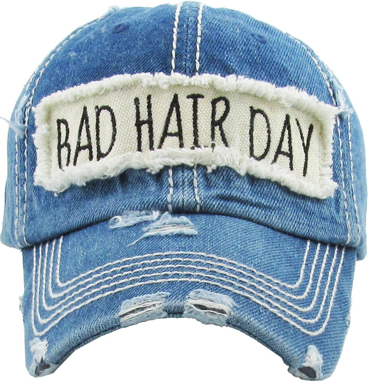 Bad Hair Day Washed Vintage Ball Cap Wine Red