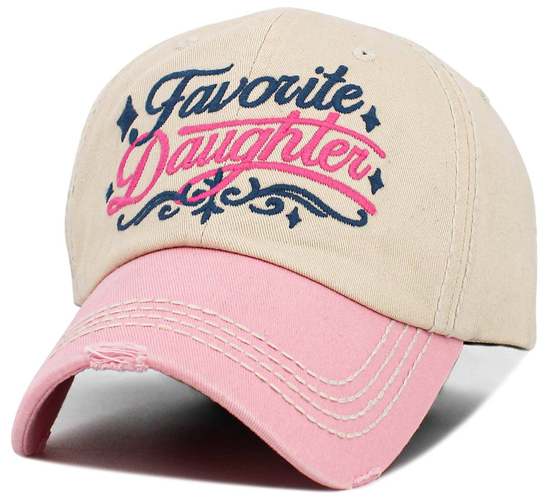 Favorite Daughter Vintage Baseball Cap White & Light Blue