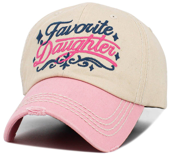 Favorite Daughter Vintage Baseball Cap White & Light Blue