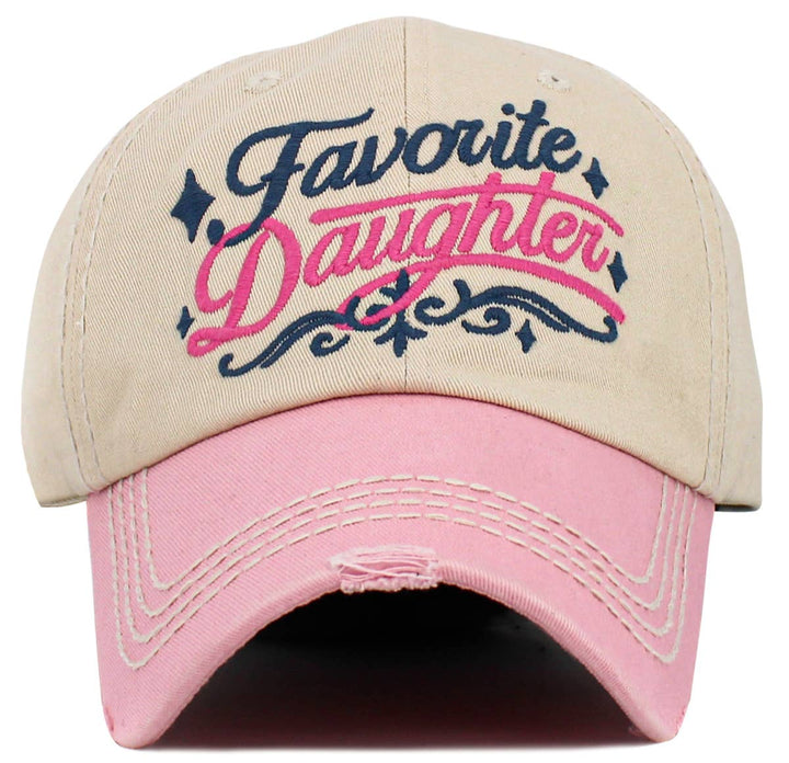 Favorite Daughter Vintage Baseball Cap White & Light Blue