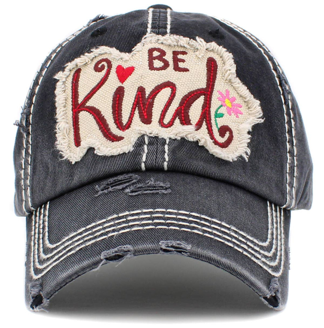 Be Kind Vintage Baseball Cap Light Blue