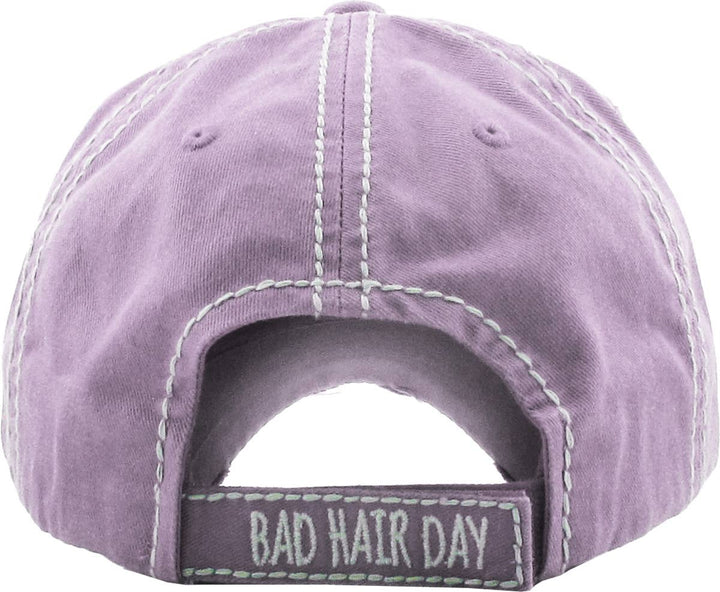 Bad Hair Day Washed Vintage Ball Cap Wine Red