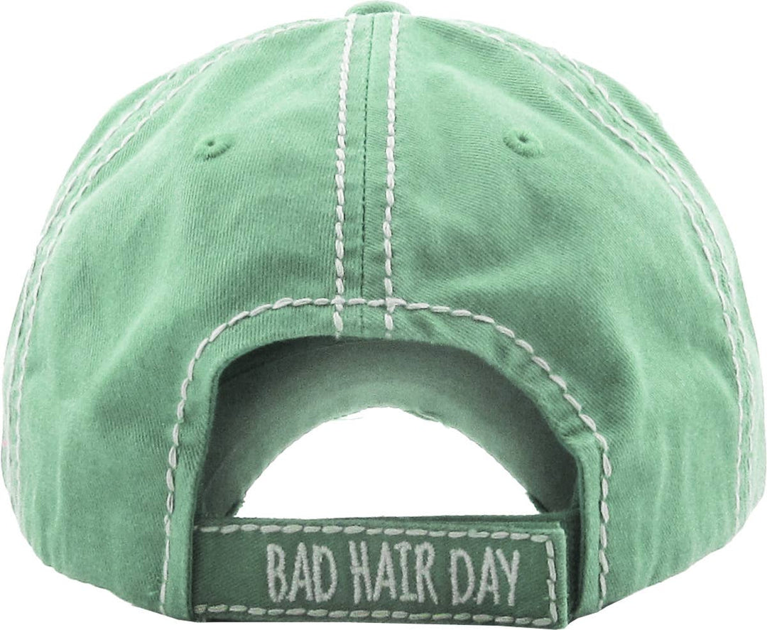 Bad Hair Day Washed Vintage Ball Cap Wine Red