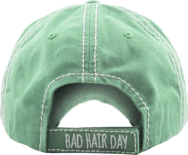 Bad Hair Day Washed Vintage Ball Cap Wine Red