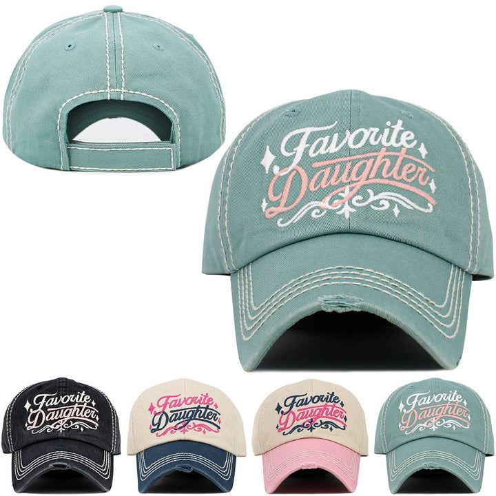 Favorite Daughter Vintage Baseball Cap White & Light Blue