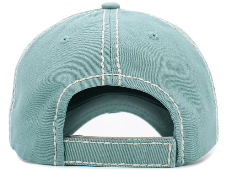 Putt Now Wine Later Washed Vintage Baseball Cap Black