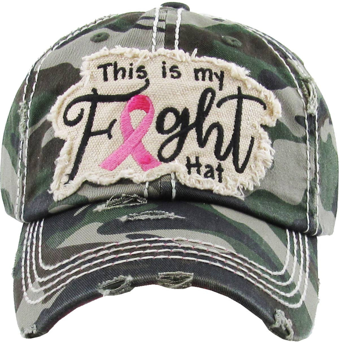 This Is My Fight Hat Pink Ribbon Baseball Cap Pink