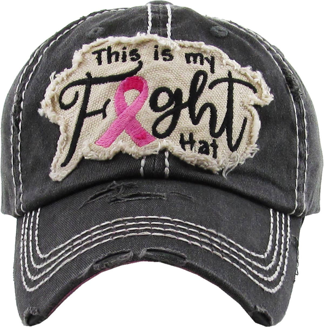 This Is My Fight Hat Pink Ribbon Baseball Cap Pink