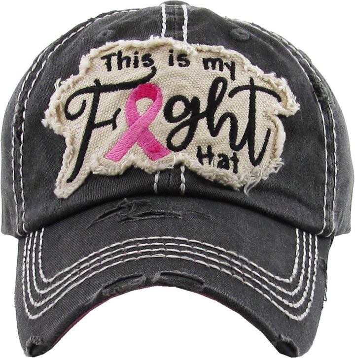 This Is My Fight Hat Pink Ribbon Baseball Cap Pink