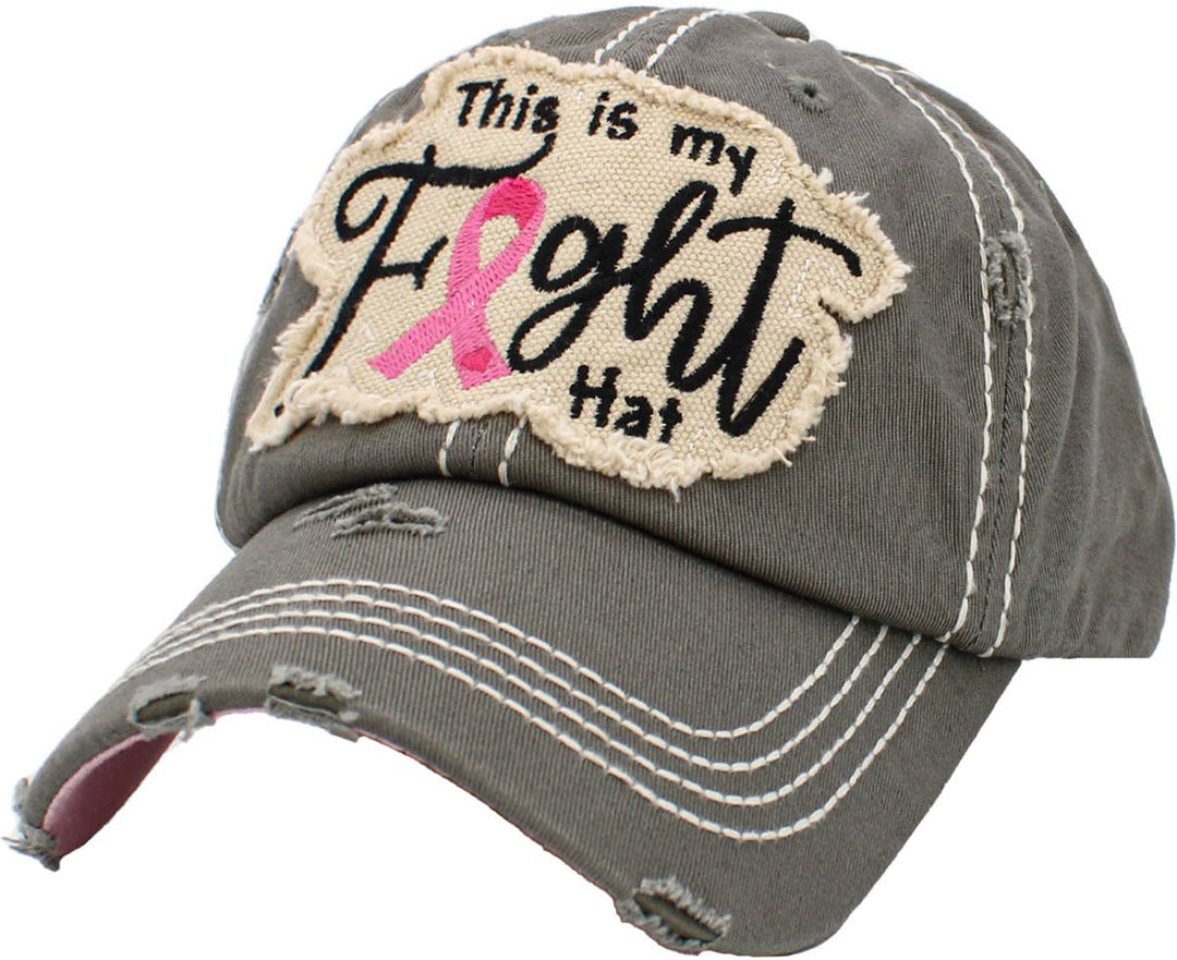 This Is My Fight Hat Pink Ribbon Baseball Cap Pink