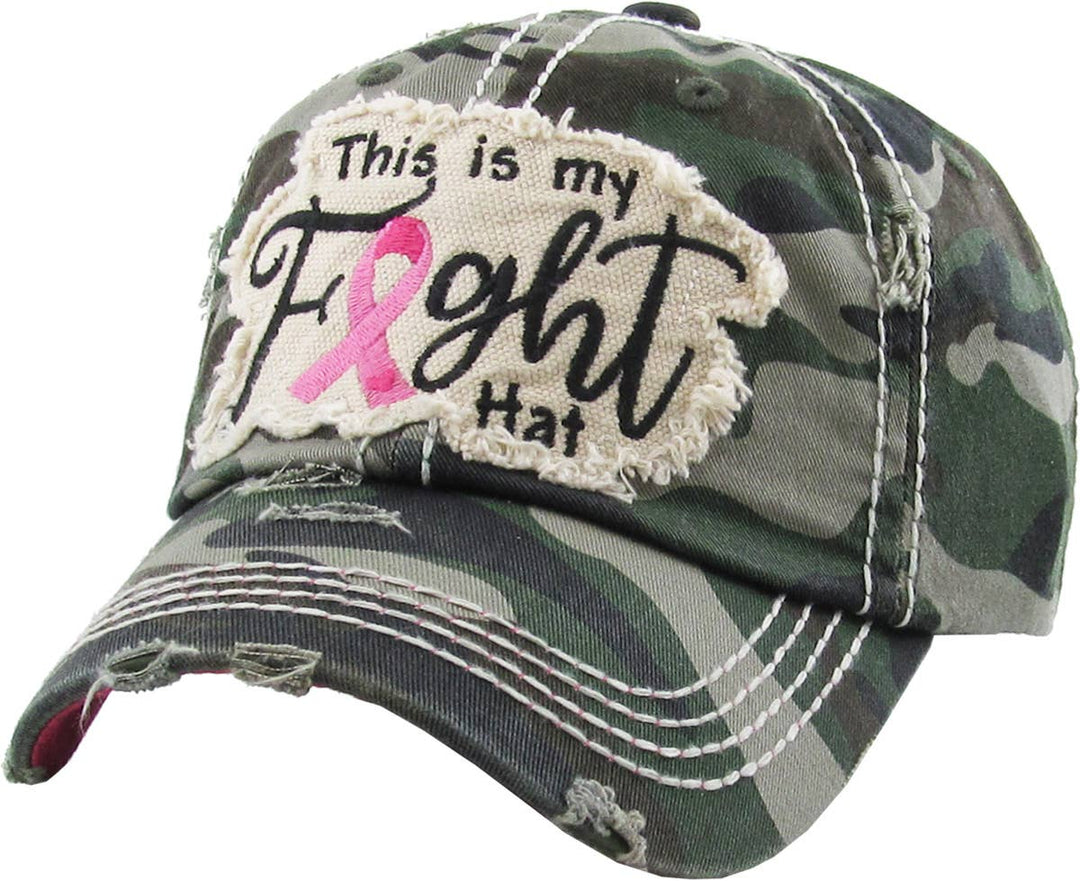 This Is My Fight Hat Pink Ribbon Baseball Cap Pink