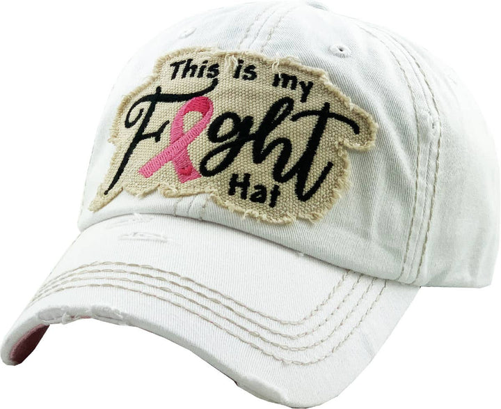 This Is My Fight Hat Pink Ribbon Baseball Cap Pink