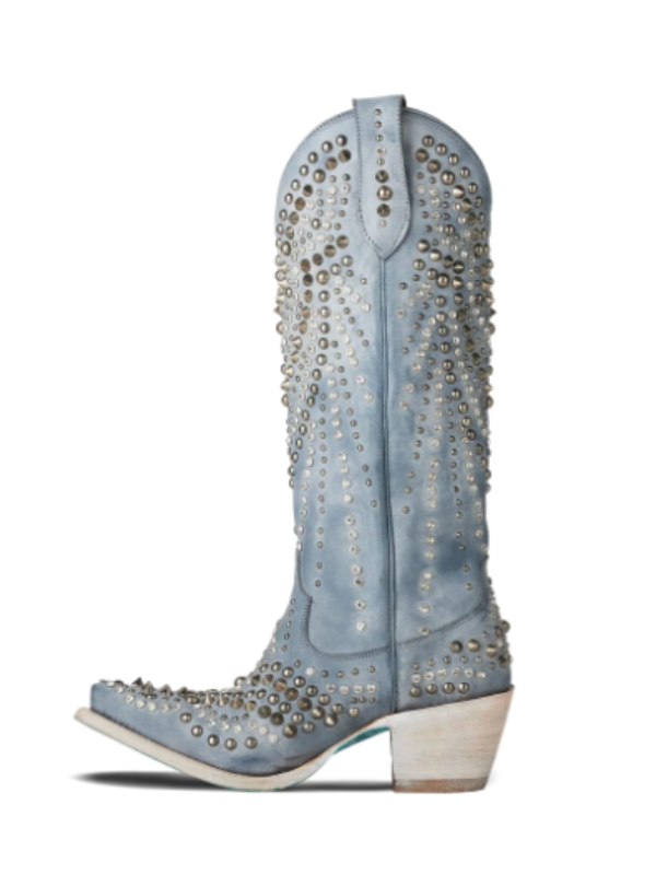Lane Dolly Bootie - Washed Denim Tall