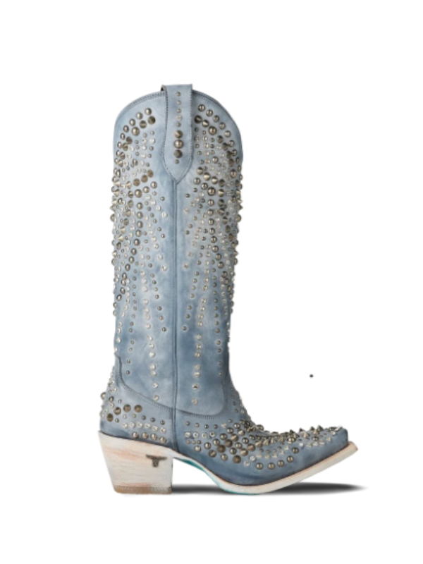 Lane Dolly Bootie - Washed Denim Tall