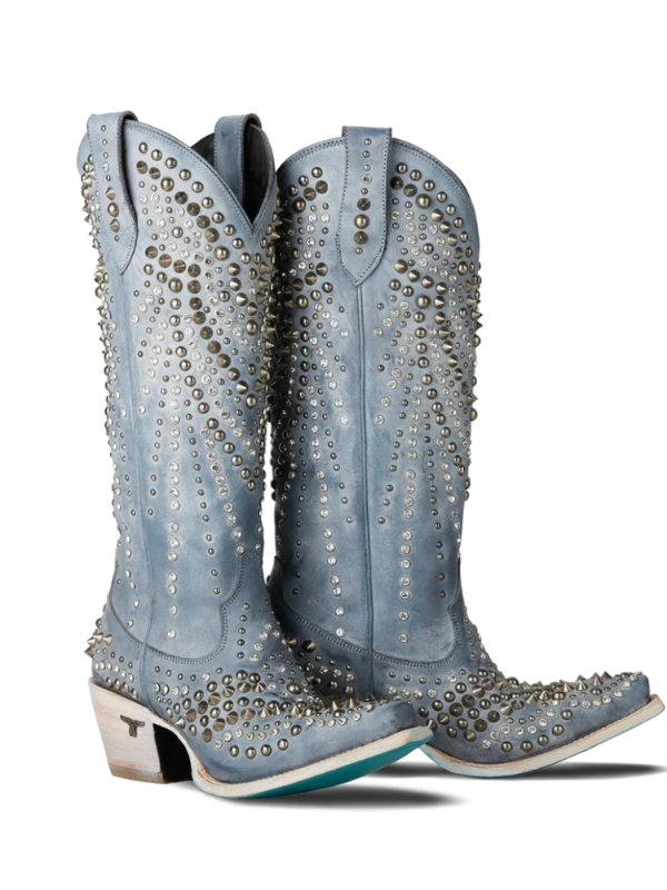 Lane Dolly Bootie - Washed Denim Tall
