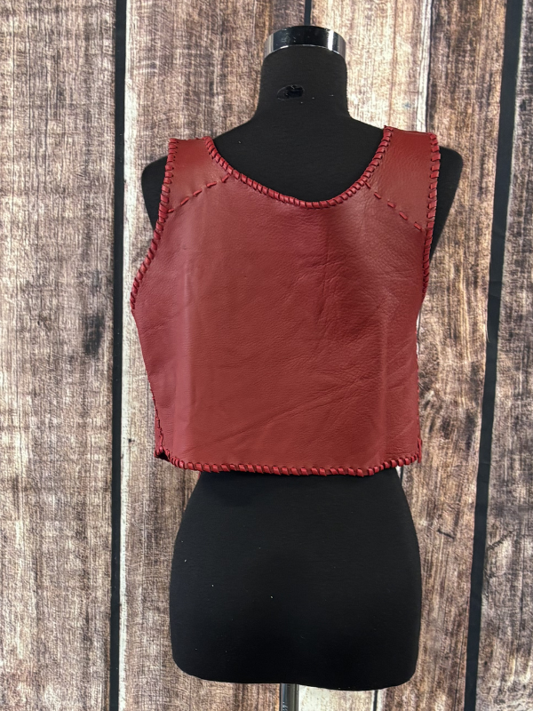 Red New Zealand Vest by Diane Grambo Leather Works