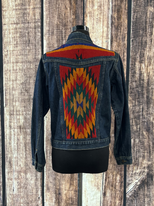 Denim Navajo Jacket by Diane Grambo Leather Works