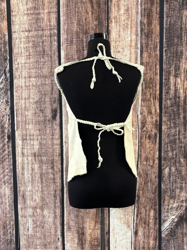 White Buffalo Halter and Turquoise Top by Diane Grambo Leather Works