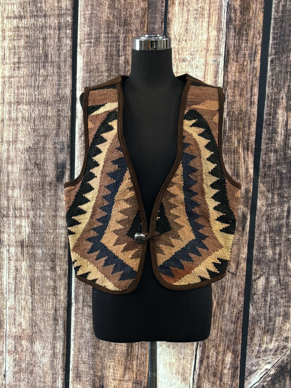Trugillo Santa Fe Vest Chimayo Suede Vest by Diane Grambo Leather Works