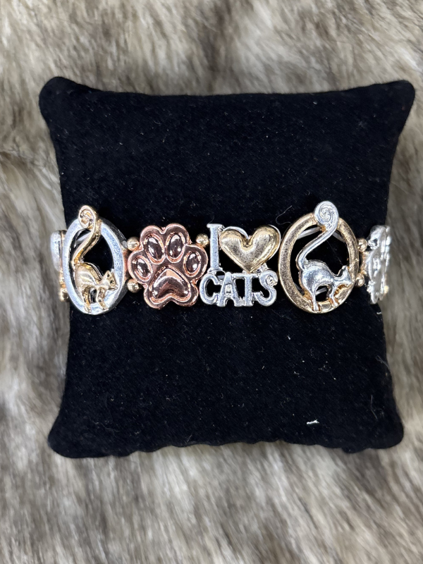 I Love Cats Stretch Bracelet