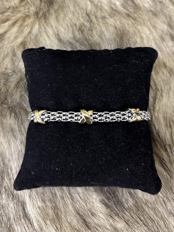 Silver & Gold X Bracelet