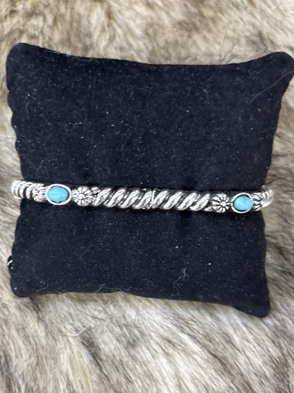 Twisted with Turquoise Accents Bracelet