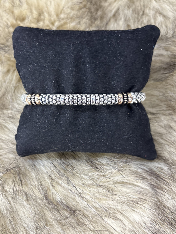 Dotted with Gold Accents Stretch Bracelet