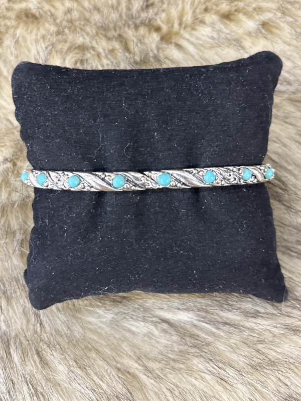 Turquoise Wrapped Stretch Bracelet