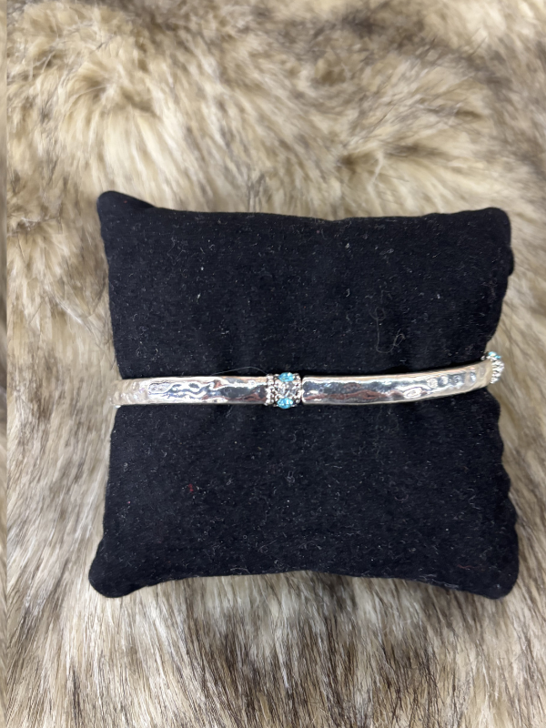Small Stone Baby Blue Stretch Bracelet