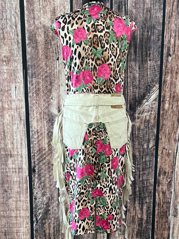 Pink Roses & Cheetah  Dress by CornFed Cowgirl