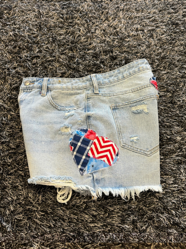 Patriotic Heart Shorts by Rodeo Ready