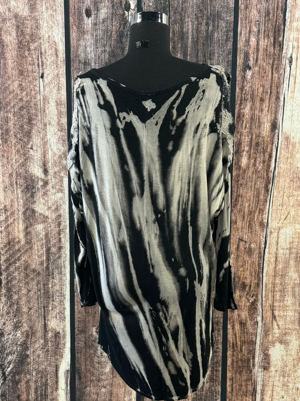 Black | Grey Tye Dye Top by T-Party