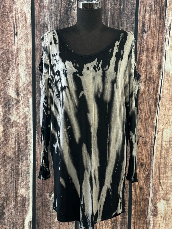 Black | Grey Tye Dye Top by T-Party