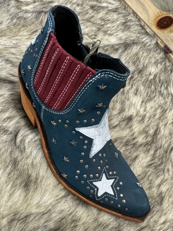 Liberty Black Megan Bootie Red, White, and Blue