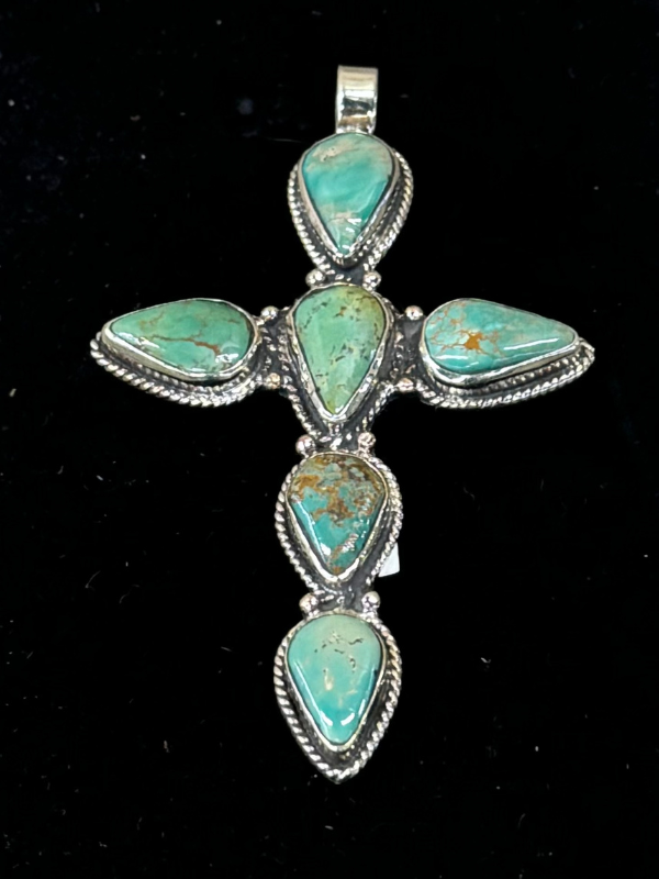 Indian Turquoise Cross Pendant