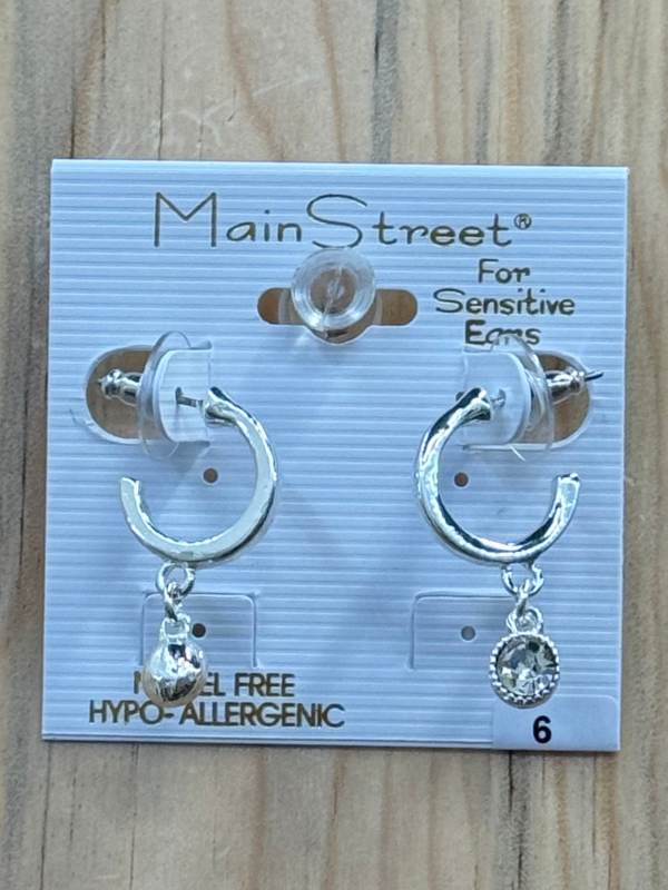 Main Street Earrings #6 Silver Charm